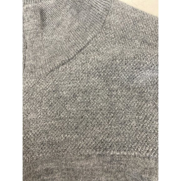 Banana Republic Men's M Quarter-Zip Merino Wool Blend Sweater Gray Pullover - Picture 10 of 14